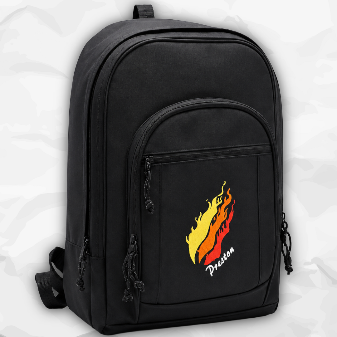 Preston Fire Backpack – Embroidered Laptop Backpack