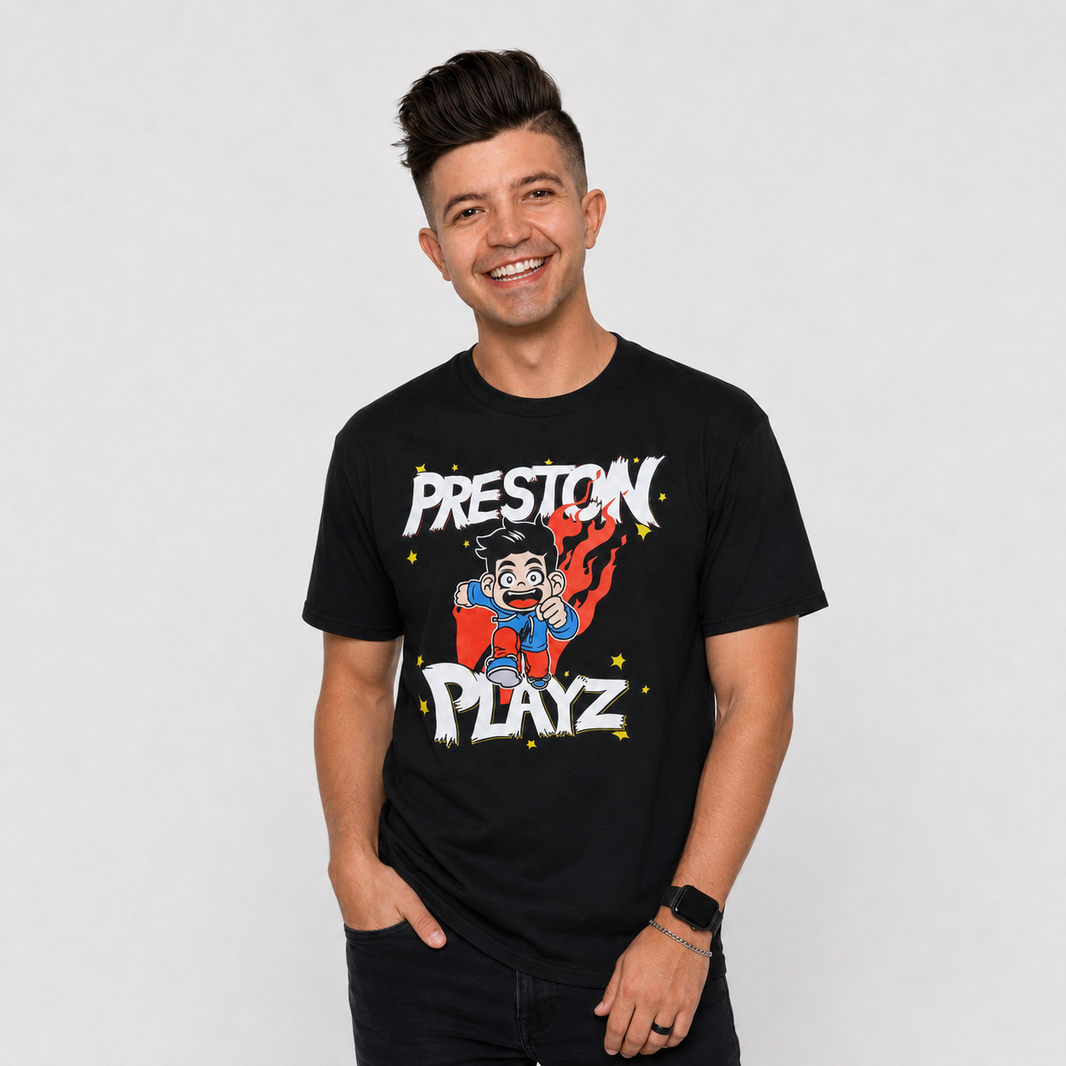 PrestonPlayz Cartoon Flame T-Shirt